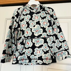 Hanna Andersson Black and White Floral Hoodie